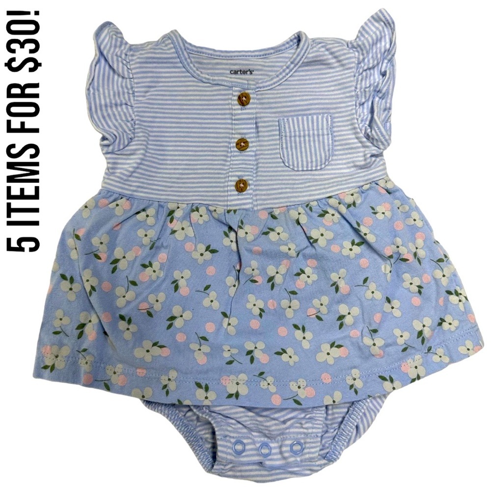 5/$30 Carter’s Baby Girl Dress Bodysuit